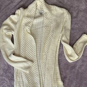 Cache Cream Women's Textured Cardigan Sweater